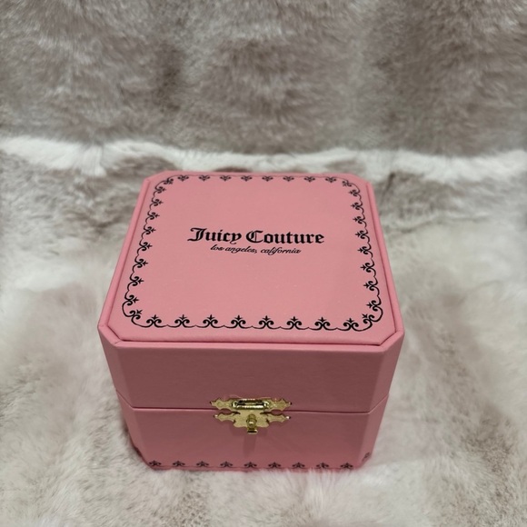 Juicy Couture Pink and Gold Heart Charm Watch & Bracelet Set